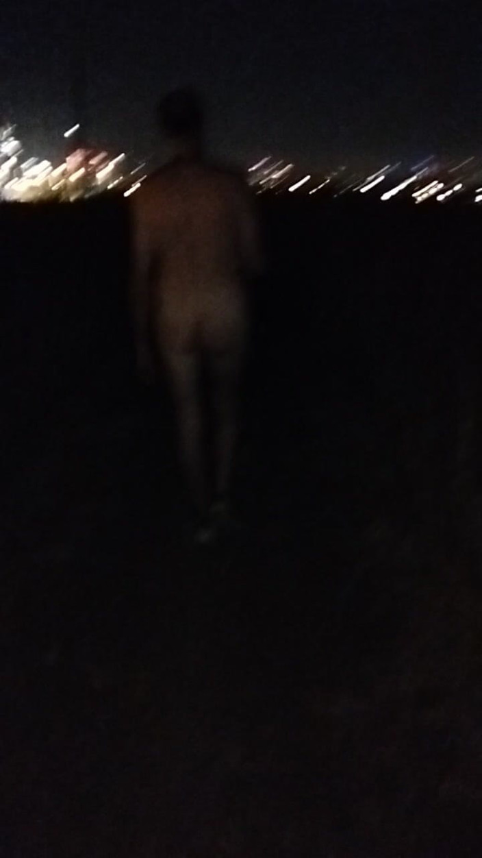 Benkinkiben: Naked Walking on the Hill Along Highway