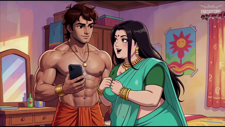Fantasy time: 릴 비디오를 녹화하는 동안 Tuntun을 따먹는 Bheem