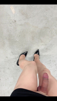 Nude Pantyhose and 12cm Highheels Try on