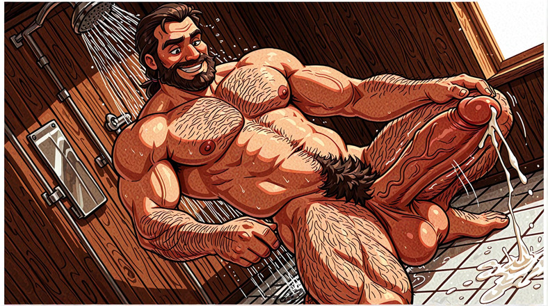 Erotic Man: Erotik Digital Art Mandi dan Rumah Mandi