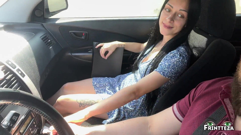 Frintteza: Stepmom makes a DeepThroat to Stepson in the car to...
