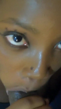 Ebony Bitch Been a Busy Girl Just Started Laundry While Giving Sloppy Blowjob on Knees - Mastermeat1