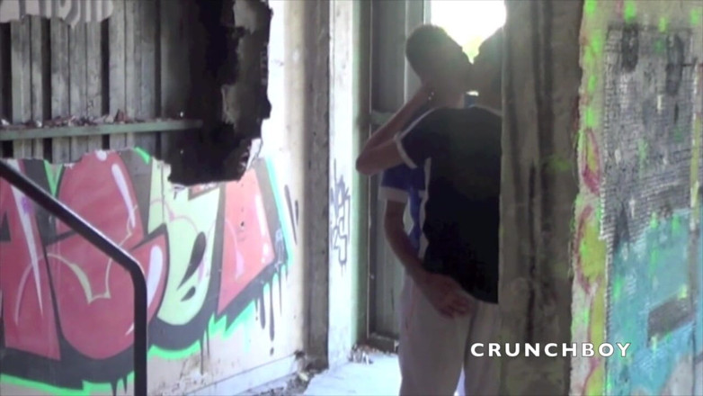 Crunch Boy: Two sexy French twink lads fucking outdoor