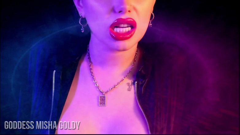 Goddess Misha Goldy: It’s not your hand! My lips are moving on your...