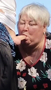 Mother-in-law Holds My Dick While I Pee and Then Sucks It in Public