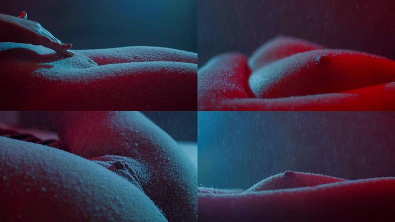 Adalina Smith: Göğüslerime ve amcığıma kar yağıyor - softcore Noel azdırma yakın çekim