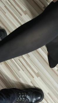 Teasing Him in Pantyhose