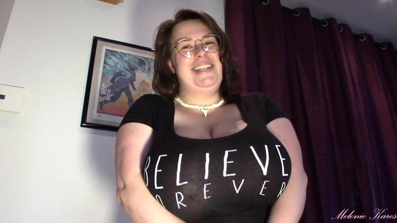 Melonie Kares: Braless Sheer Black Dress Slut