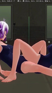 Dua murid lesbian dengan baju renang lagi asik ngusap memek mereka