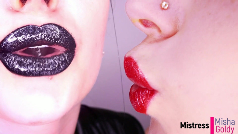 Goddess Misha Goldy: Black vs red seduction JOI