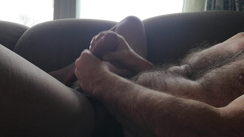 Feet Lover: Люблю мій член в нейлоні