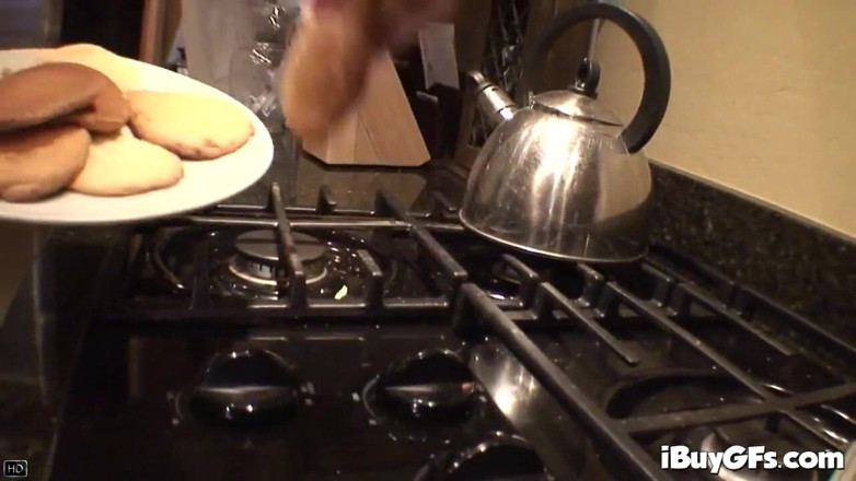 I Buy GFs: Hot teen in the kitchen naked masturbates hardcore solo