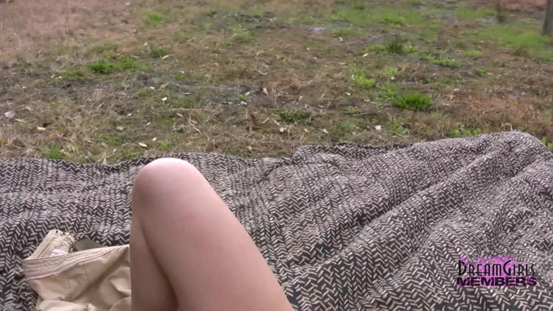 Dream Girls: Hot Lexi Lee masturbates in the middle of a field