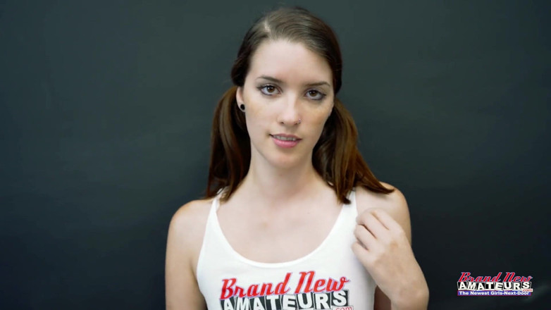 Brand New Amateurs: Skinny brunette fucks and sucks cock in porn audition