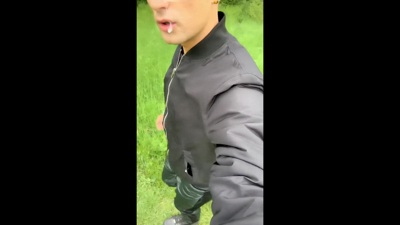 Idmir Sugary: Promenade dehors avec éjaculation sur le visage - promenade de sperme et...