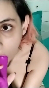Blowjob POV Purple Dildo