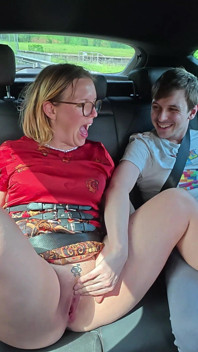 Stepmother and Stepson Can't Help but Fuck in Car