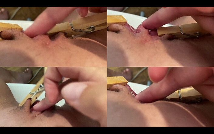 Lydia Privat: 用夹子手淫