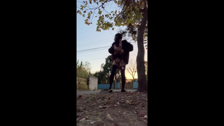 megu2002: Bağımsız eğitim no22 alacakaranlıkta yol boyunca teşhir yürüyüşü