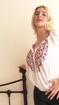 Stunning Blonde Babe Jessica Lloyd Uses Her Pink Panties to Rub Her Pussy