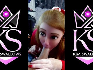 Kim Swallows: Disney princess cum dump slut