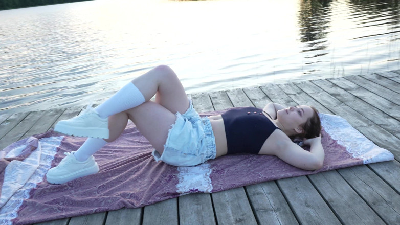 Apollon: Two Girls Took Their Clothes off on the Lake. a...