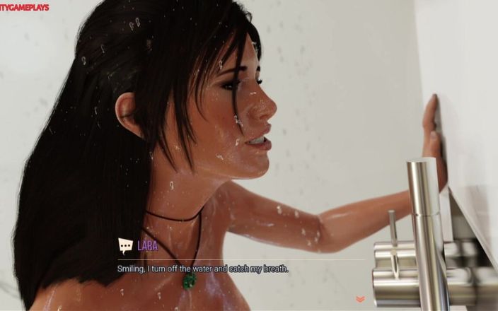 Naughty gameplays: Croft adventures - sladké a nadržené tmavé vlasy s obrovským robertkem...