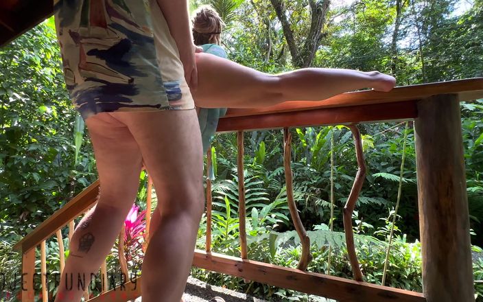 Project fun diary: Curvy Jungle Girl Fucked Risky Outdoors - Leg up View Cum...