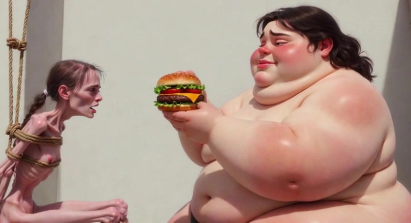 YOUR BEST FANTASY: Intense Feeding Session - SSBBW Humiliates and Fattens Thin Girl