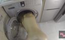 Couple JG: Slender Beauty Stuck in the Washing Machine and Fucked by...