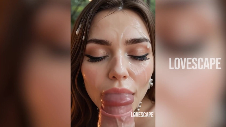 Lovescape: Bibir bersemangat bekerja keras: dikongkek tekak sehingga pancutan panas meliputi...