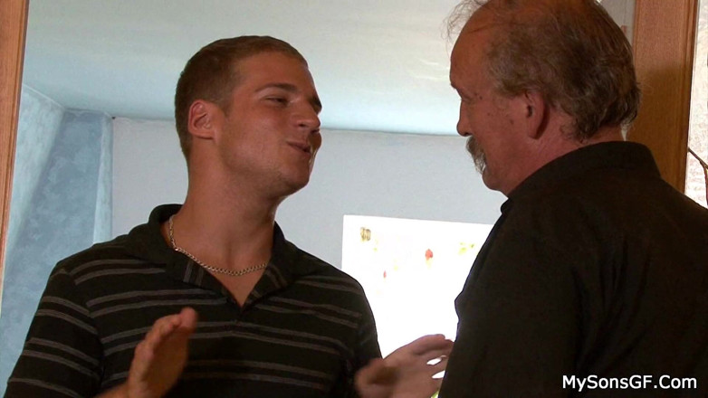 My Sons GF: Guy's Stepdad Pretends to Leave and Hides in Bathroom