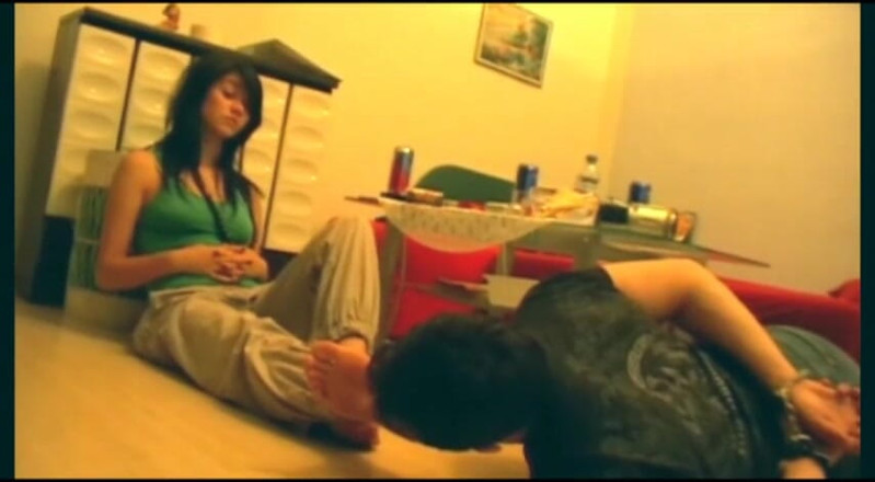Foot Girls: Licking her young feet