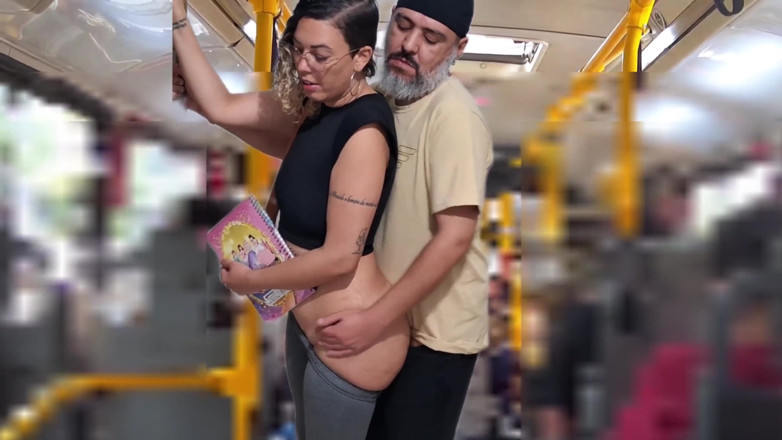 Gabi SweetCouplesStories: Slutty Student Gets Cumshot on the Bus