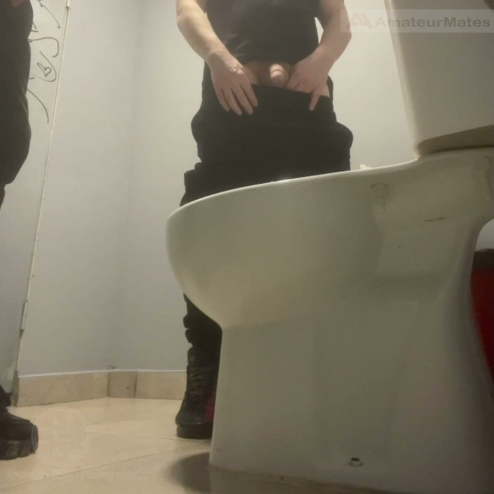 AmateurBoysPissing: Amateur Friends Pissing Together in the Club's Toilets