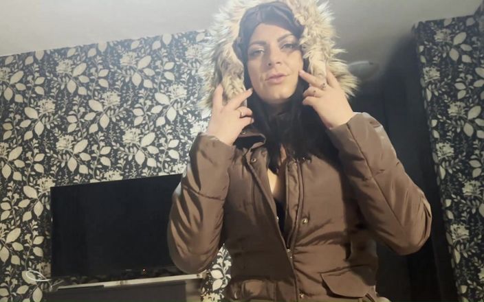 MILFy Calla: Milfycalla- a Lot of Cum on Brown Fur Hooded Puffer...