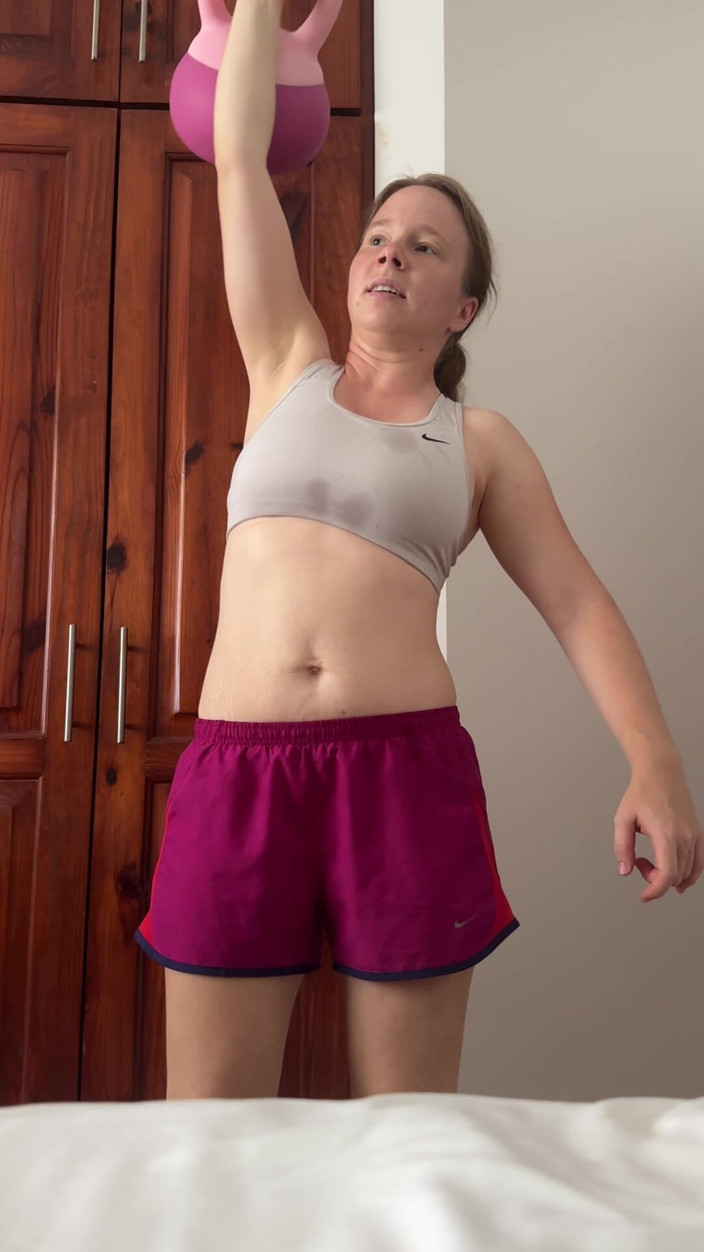 SweetLucy96: Hot and Sweaty Workout in the Bedroom