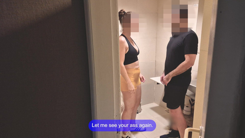 Branquinha De Leite: Gym Bathroom Surprise - She Got Caught with Ass Out &amp; Took...
