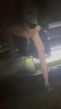 First Time Standing up Pissing on Side of Highway