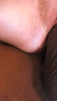 Blonde with Big Saggy Tits Is Riding Big Black Cock and Enjoying It