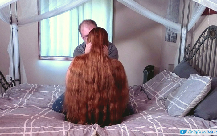RedQueen: Redhead Rapunzel - Romantic Kissing &amp; Hair Play - Long Red Hair Fetish