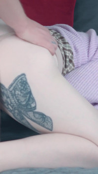 Step Mom Masturbates Next to Step Son on Couch Till Wild Fuck