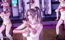 3D-Hentai Games: PinkCat naked dance - Nyotengu, Ayane, Kasumi, Marie Rose, Honoka, Mai...