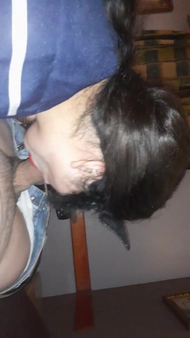 Hernan1871: College girl licking my balls