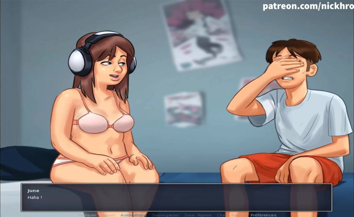 Cartoon Universal: Summertime saga part 121 - creampie in cosplay gamer ( French sub )