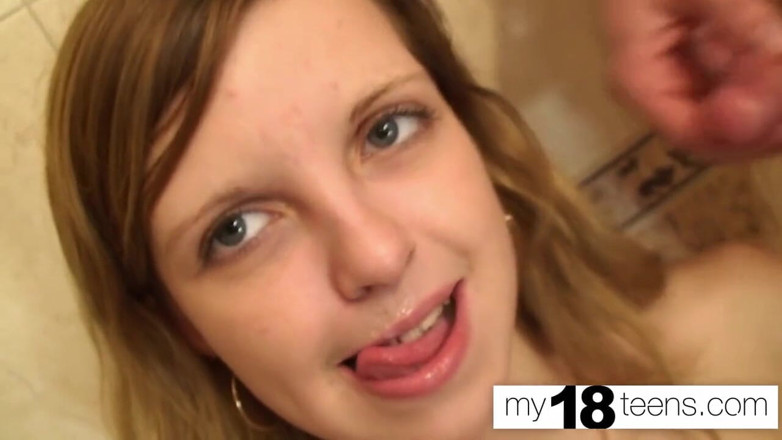 My 18 Teens: My18teens - slut girl blowjob and fucking two strangers - group sex