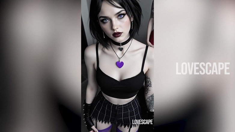 Lovescape: Drsná gotická relace: Sání Gang of Dicks Fuck &amp; Creamy Load