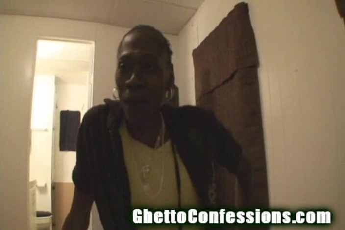 Ghetto Confessions: Nasty Darkness Black Chick Ho Sucks White Balls N Dick...
