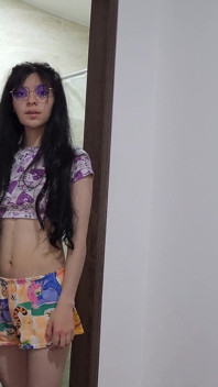 Beautiful Woman Is Fucked in the Bathroom of Her House Against the Wall, Beautiful White-skinned Woman