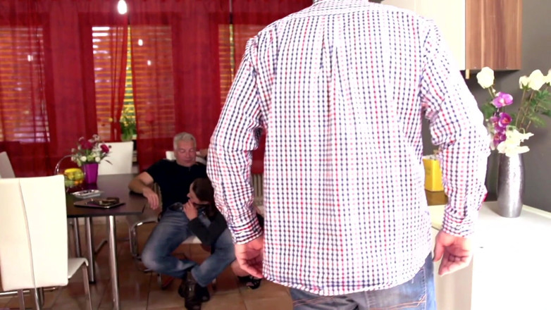 MUSCHI PORNOS: Two dudes swap their chicks in hard fuck
